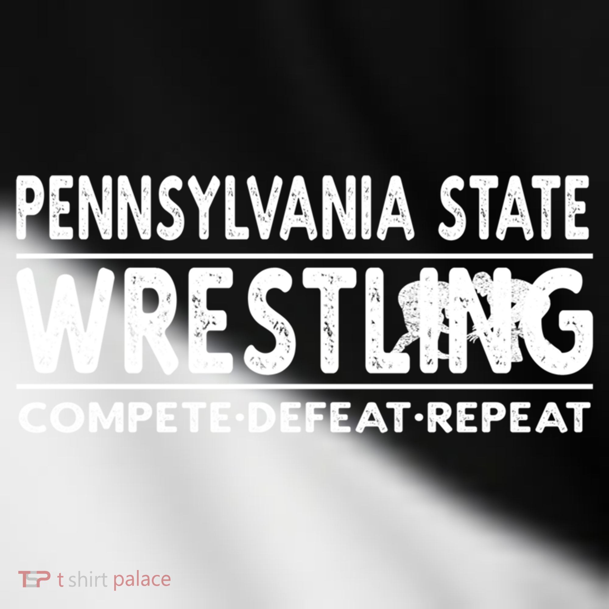 Pennsylvania State Wrestling Compete Defeat Repeat Gift Toddler Fine Jersey T-Shirt