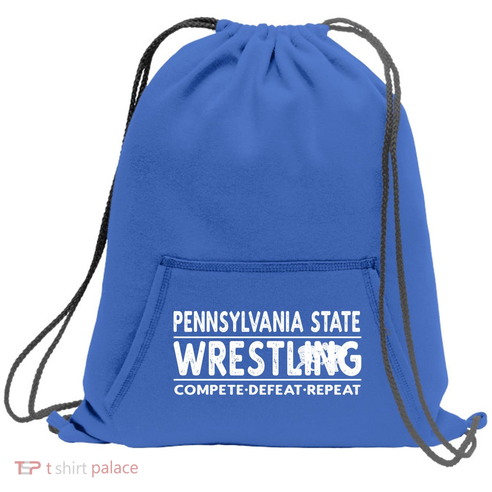 Pennsylvania State Wrestling Compete Defeat Repeat Gift Sweatshirt Cinch Pack Bag
