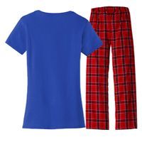 Pennsylvania State Wrestling Compete Defeat Repeat Gift Women's Flannel Pajama Set thumb 1
