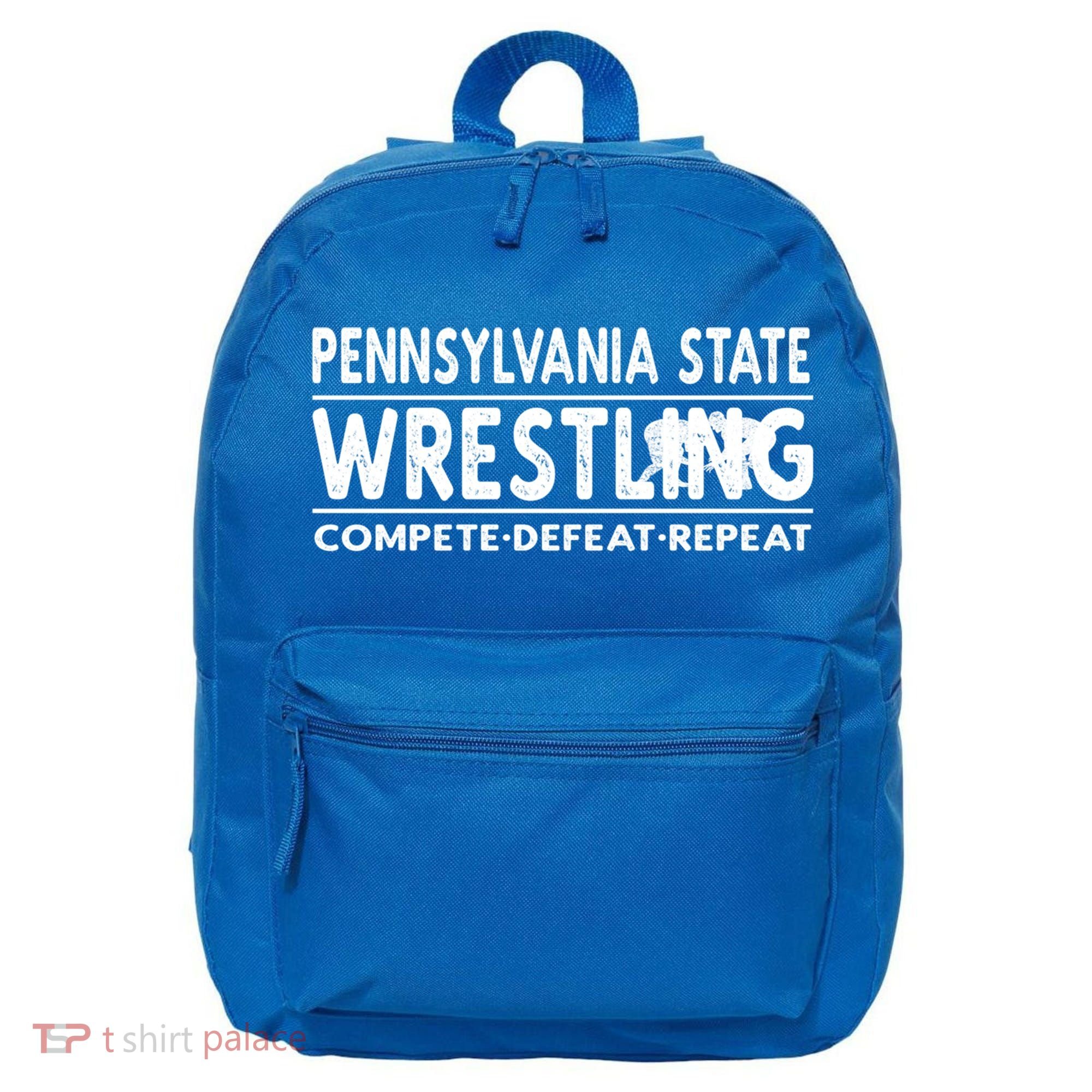 Pennsylvania State Wrestling Compete Defeat Repeat Gift 16 in Basic Backpack