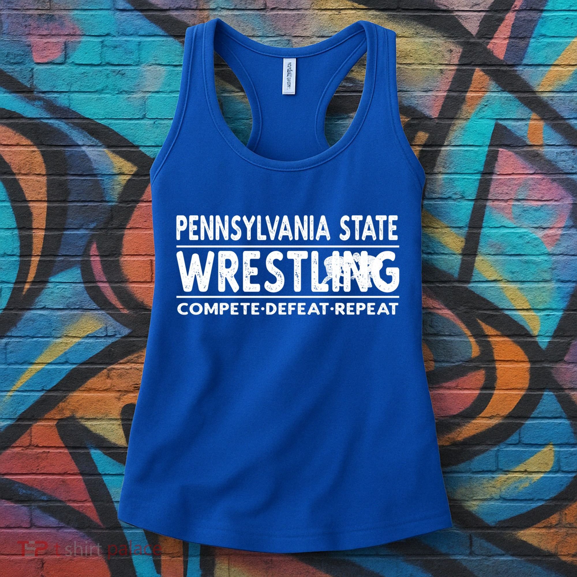 Pennsylvania State Wrestling Compete Defeat Repeat Gift Women's Tank Top