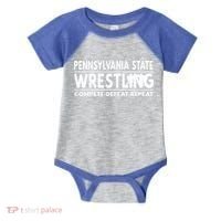 Pennsylvania State Wrestling Compete Defeat Repeat Gift Infant Baby Jersey Bodysuit thumb 0