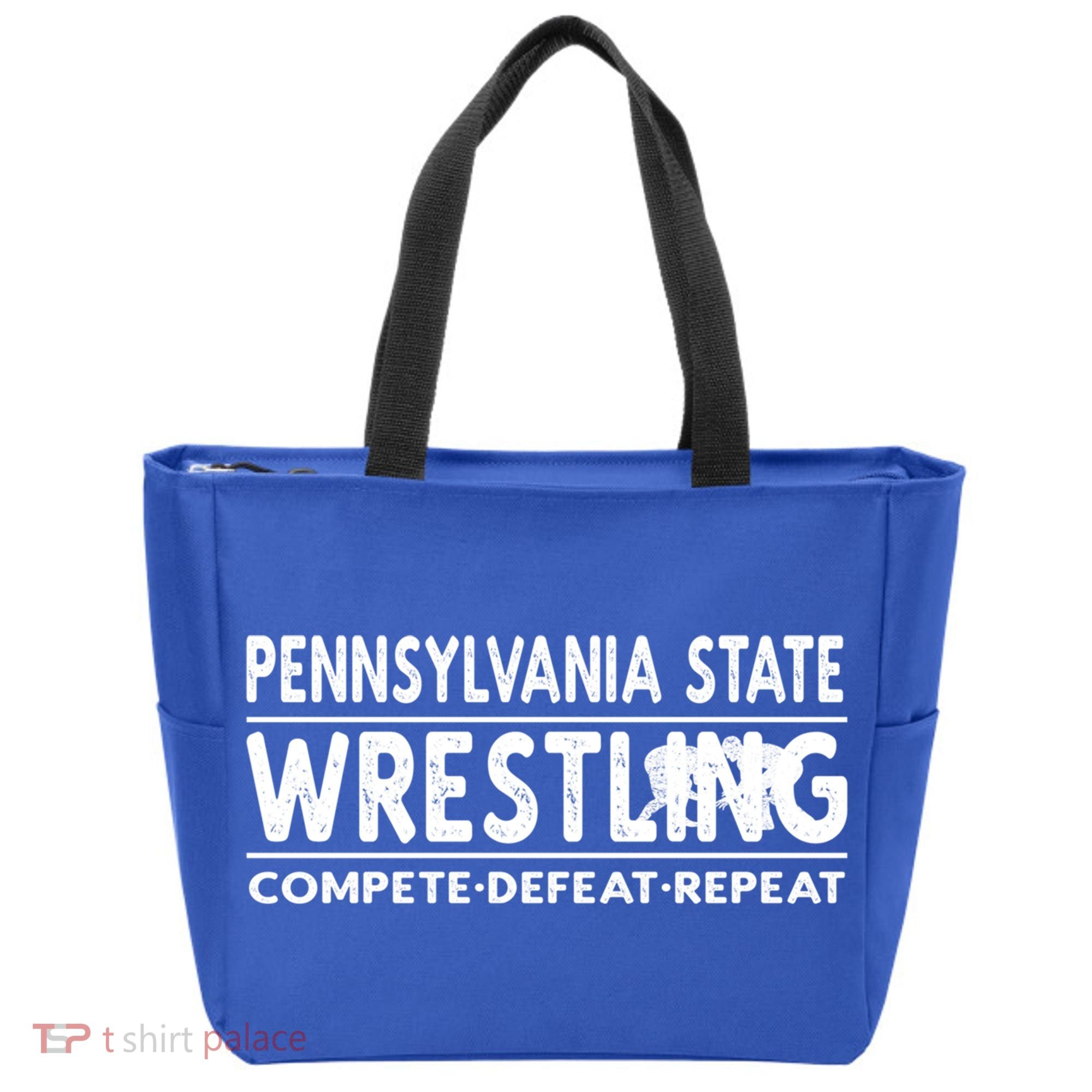 Pennsylvania State Wrestling Compete Defeat Repeat Gift Tote Bag