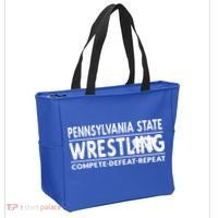 Pennsylvania State Wrestling Compete Defeat Repeat Gift Tote Bag thumb 2