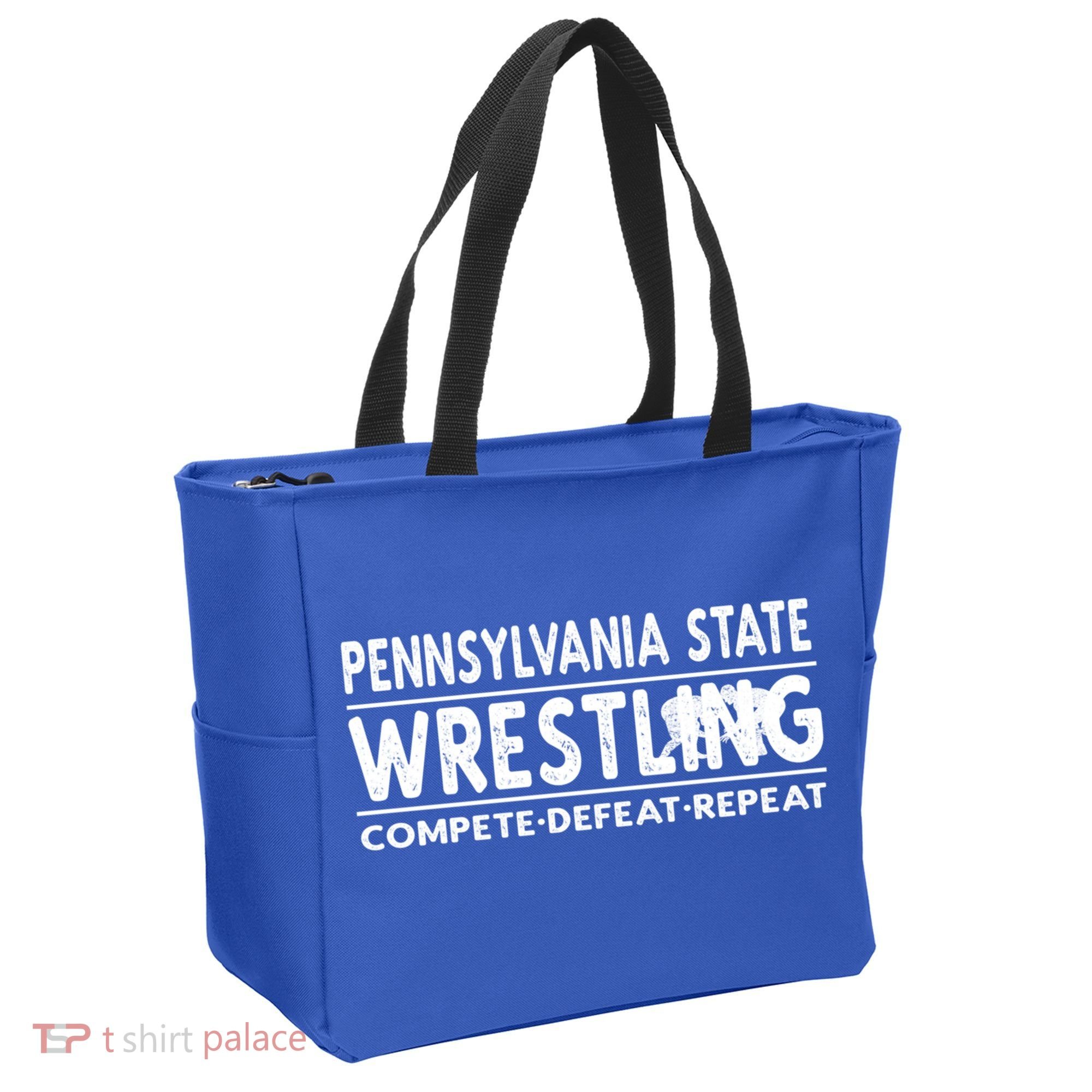 Pennsylvania State Wrestling Compete Defeat Repeat Gift Tote Bag