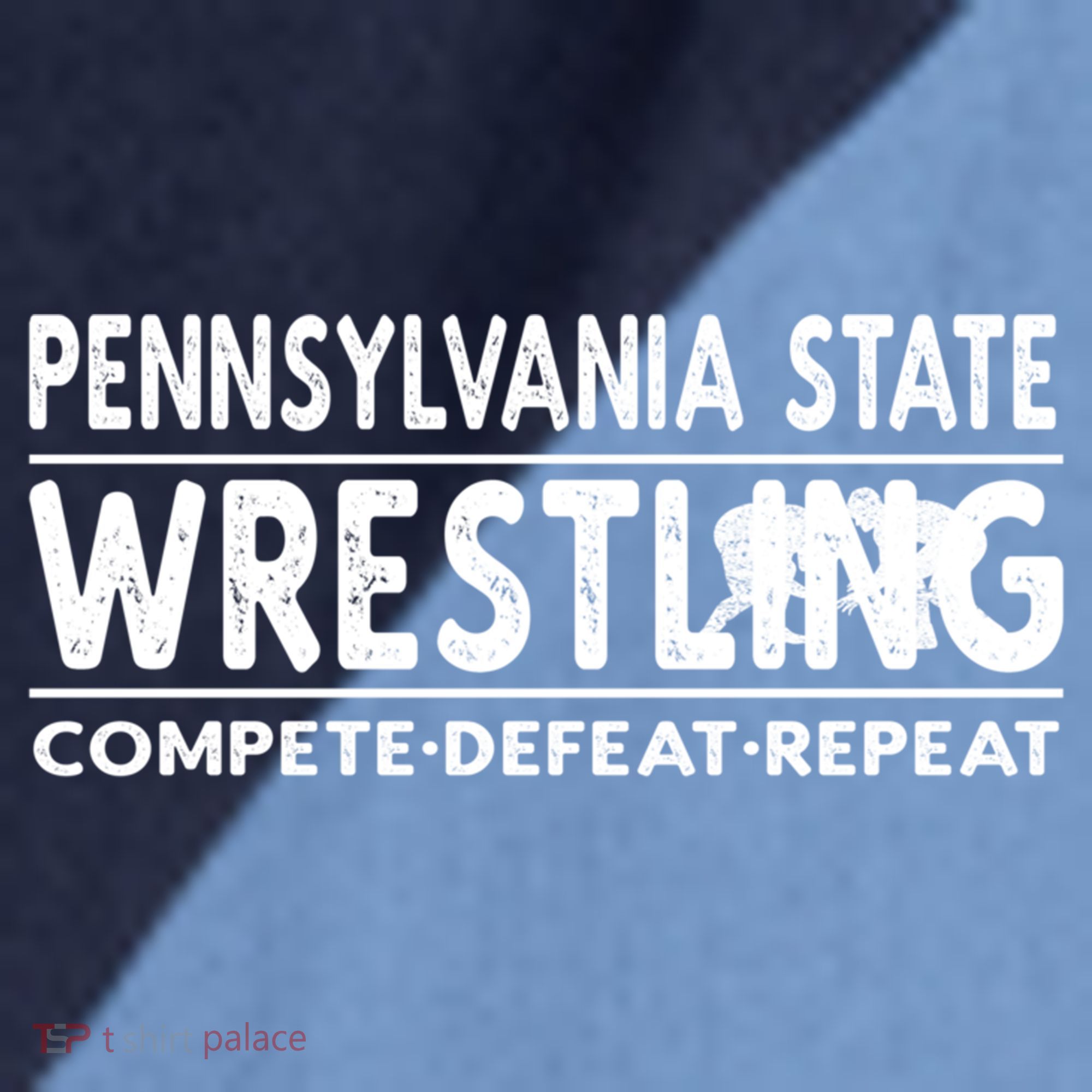 Pennsylvania State Wrestling Compete Defeat Repeat Gift Raglan Baseball Sleeve Shirt