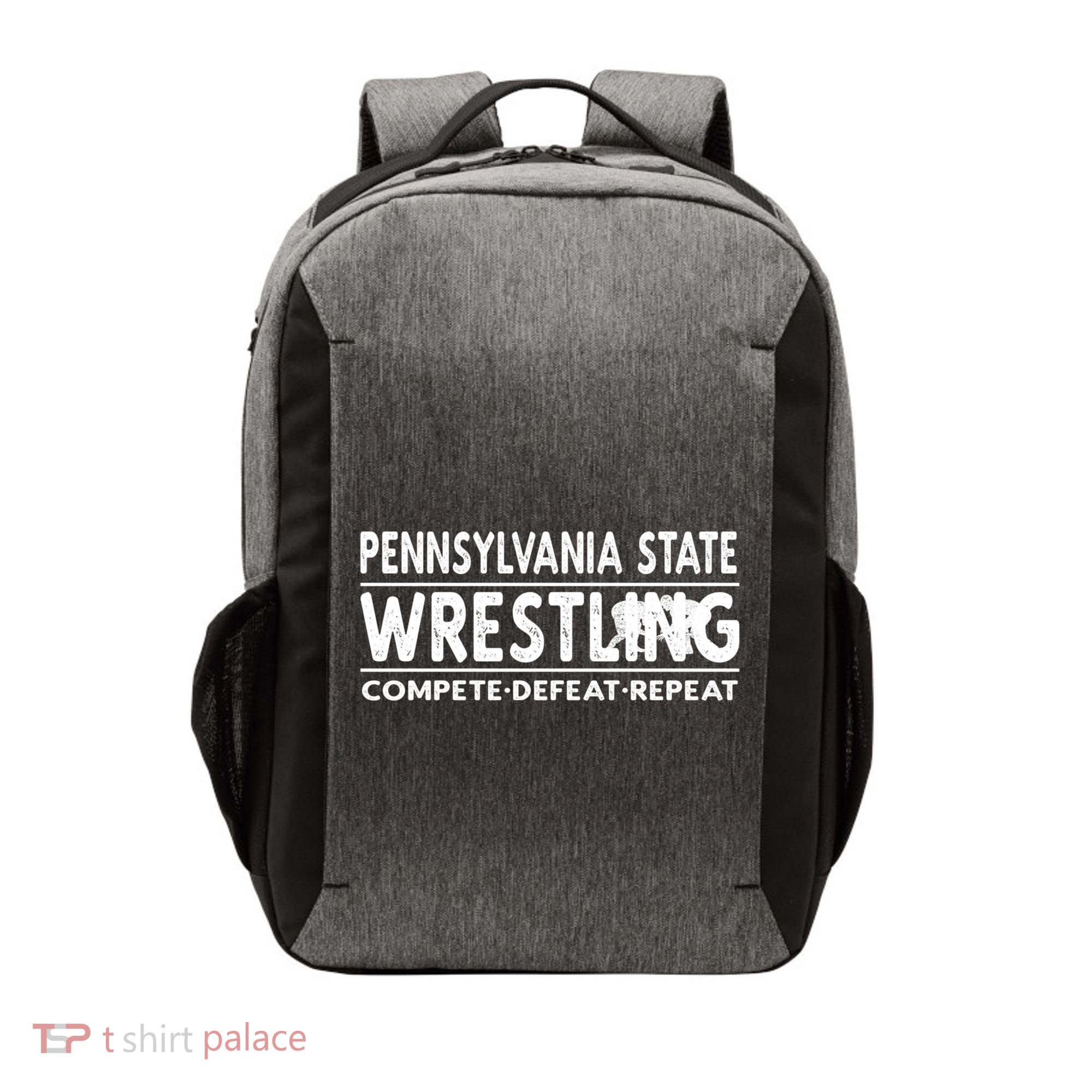 Pennsylvania State Wrestling Compete Defeat Repeat Gift Vector Backpack