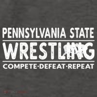 Pennsylvania State Wrestling Compete Defeat Repeat Gift Vector Backpack thumb 2