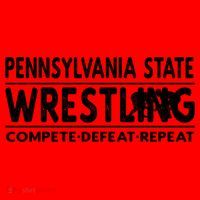 Pennsylvania State Wrestling Compete Defeat Repeat Gift Santa Hat thumb 1