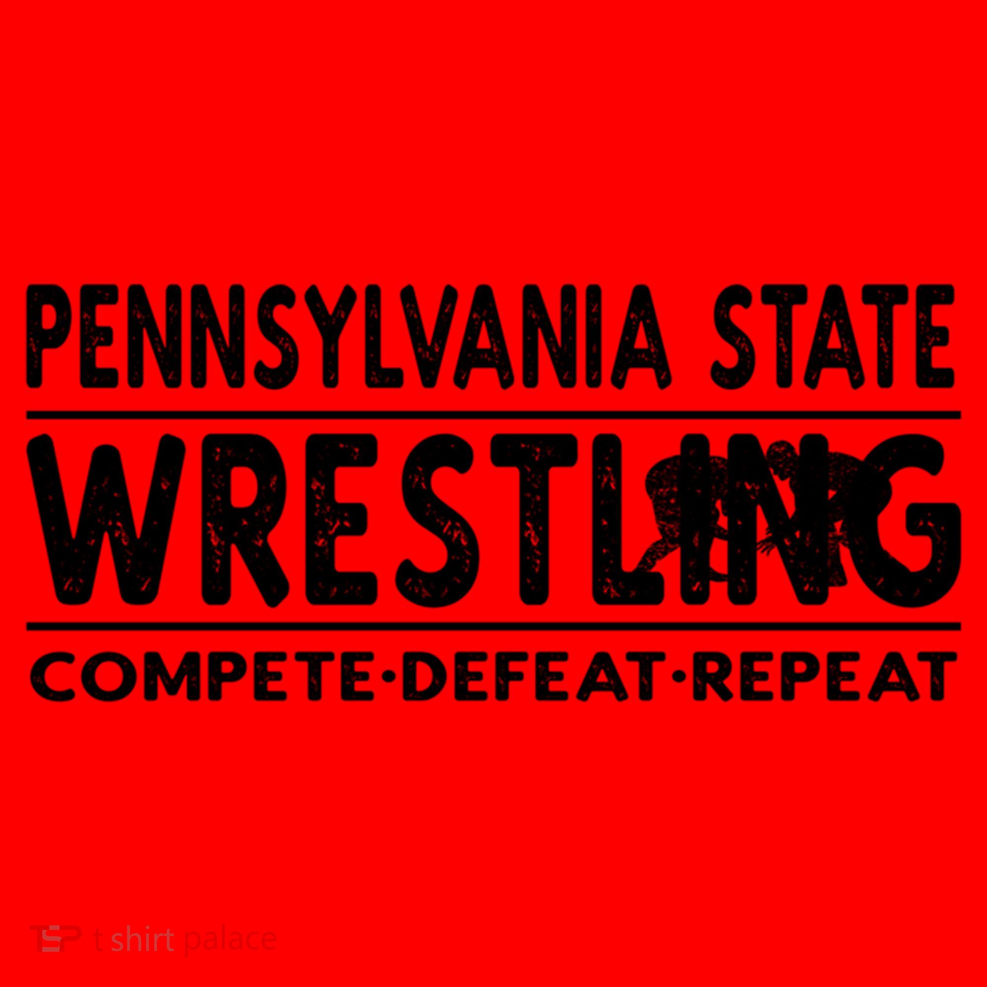 Pennsylvania State Wrestling Compete Defeat Repeat Gift Santa Hat