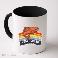 Puget Sound Washington Salmon Fishing Coffee Mug thumb 0
