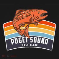 Puget Sound Washington Salmon Fishing Ornament thumb 1