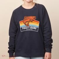 Puget Sound Washington Salmon Fishing Women's Sweatshirt thumb 0
