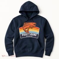 Puget Sound Washington Salmon Fishing Hoodie thumb 0