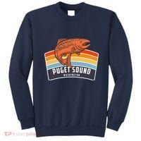 Puget Sound Washington Salmon Fishing Sweatshirt thumb 0