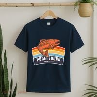 Puget Sound Washington Salmon Fishing T-Shirt thumb 2