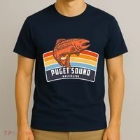 Puget Sound Washington Salmon Fishing T-Shirt thumb 3