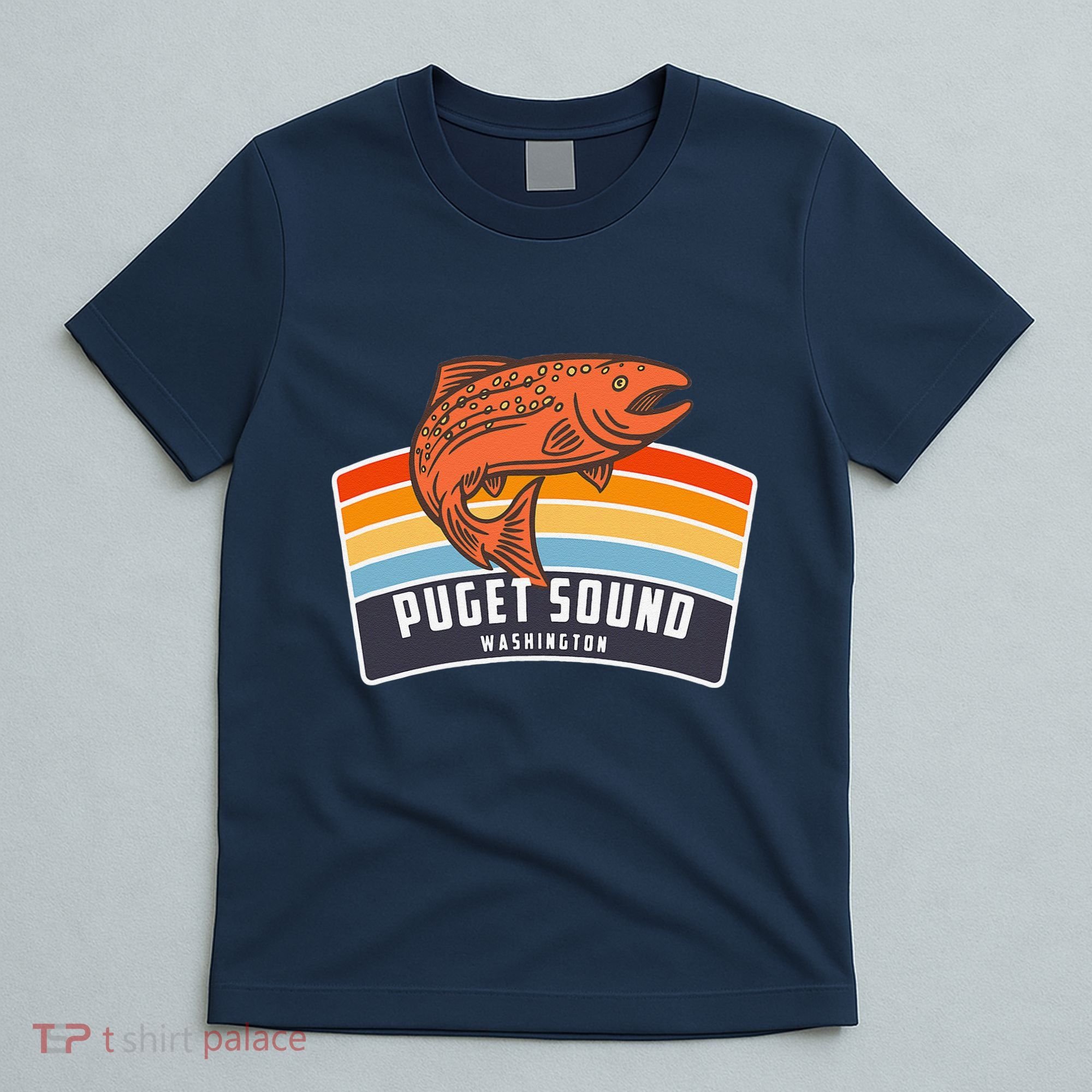 Puget Sound Washington Salmon Fishing T-Shirt