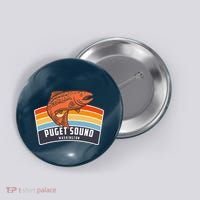 Puget Sound Washington Salmon Fishing Button thumb 0