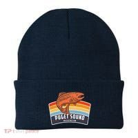 Puget Sound Washington Salmon Fishing Beanie thumb 0