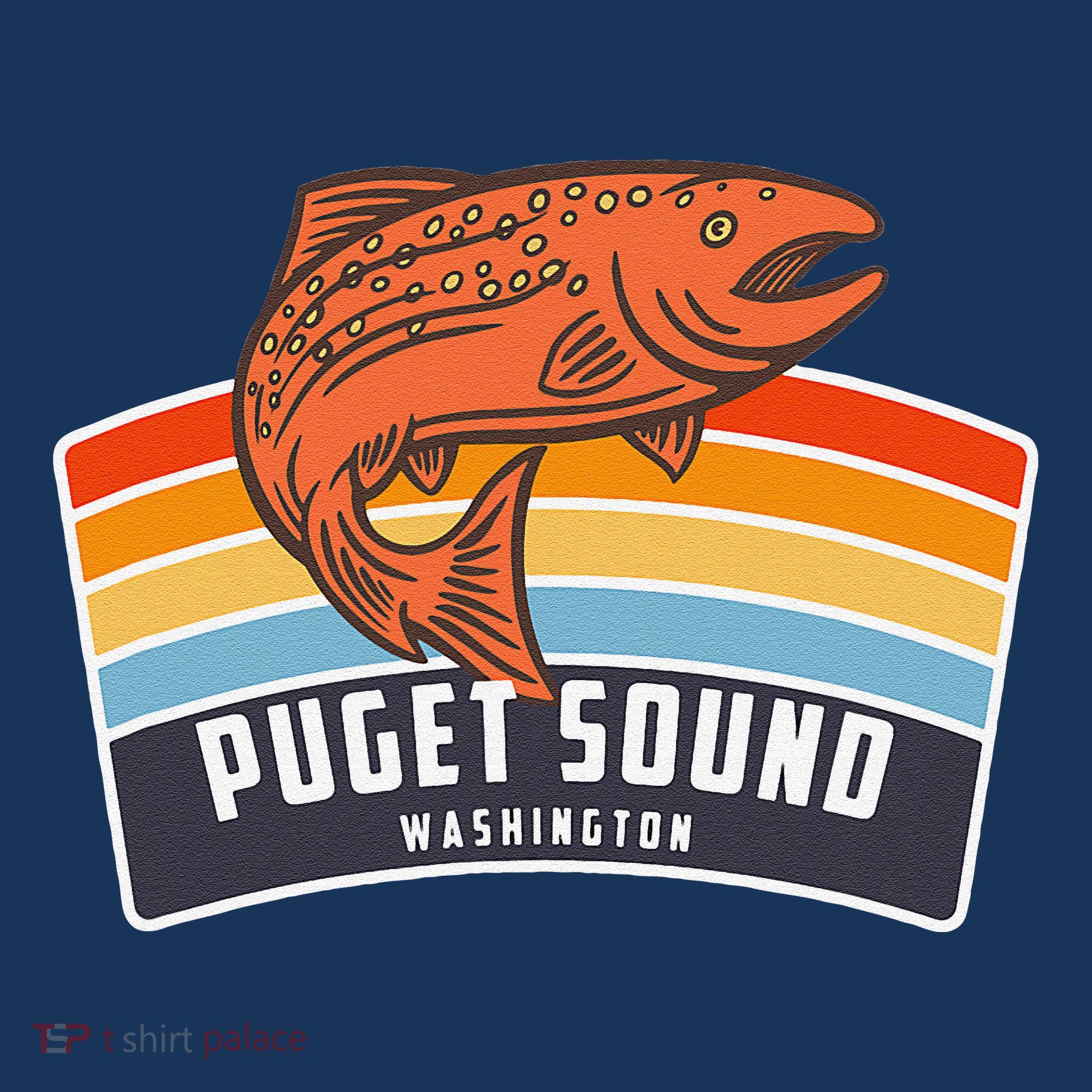 Puget Sound Washington Salmon Fishing Women's Hoodie