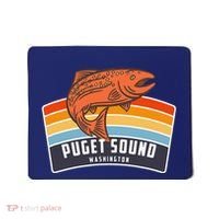 Puget Sound Washington Salmon Fishing Mousepad thumb 0