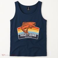 Puget Sound Washington Salmon Fishing Tank Top thumb 2