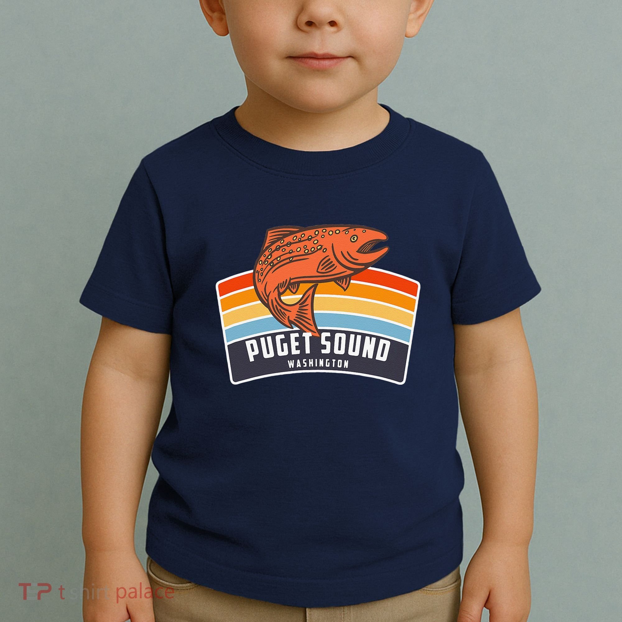 Puget Sound Washington Salmon Fishing Toddler T-Shirt