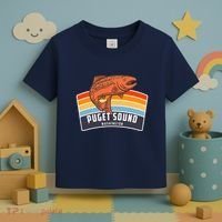Puget Sound Washington Salmon Fishing Toddler T-Shirt thumb 3