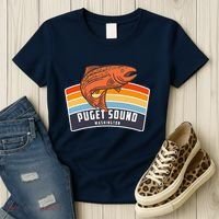 Puget Sound Washington Salmon Fishing Women's T-Shirt thumb 3