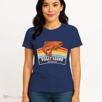 Puget Sound Washington Salmon Fishing Women's T-Shirt thumb 4