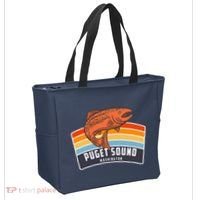 Puget Sound Washington Salmon Fishing Tote Bag thumb 2