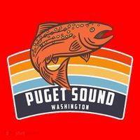 Puget Sound Washington Salmon Fishing Santa Hat thumb 1