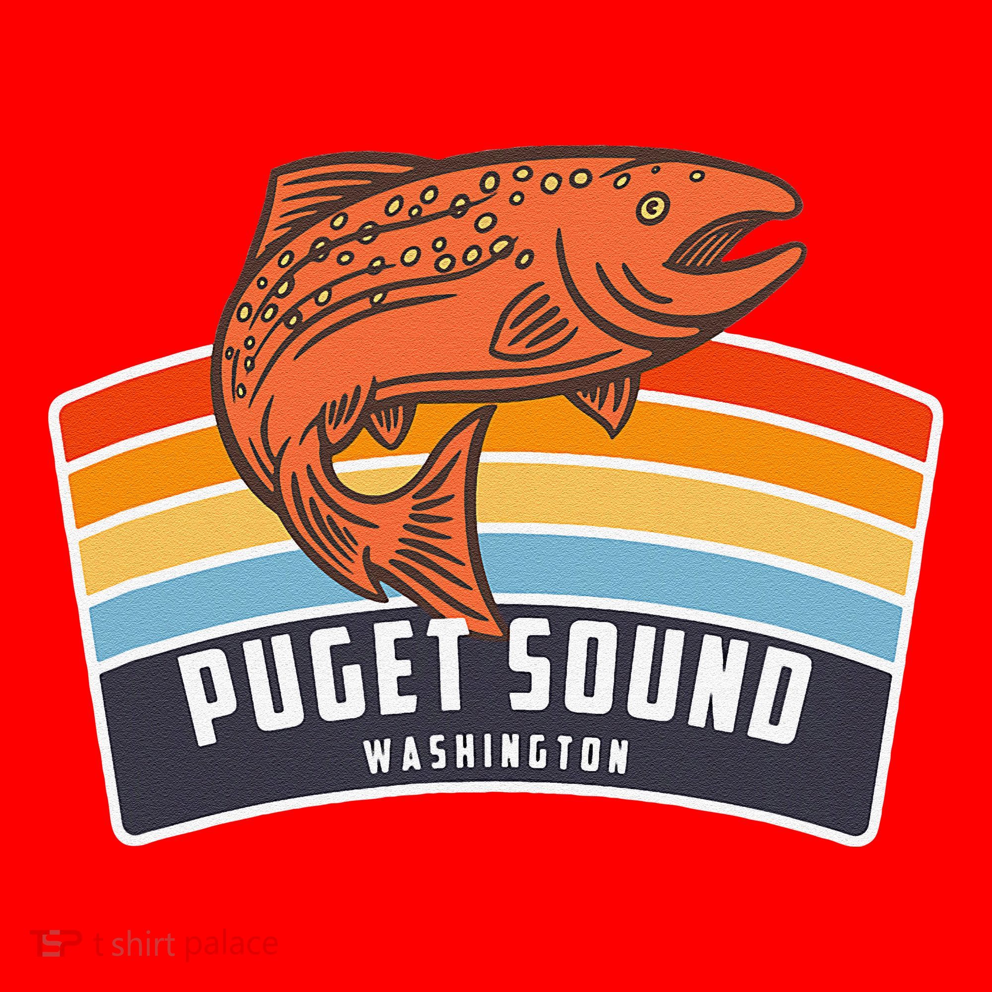 Puget Sound Washington Salmon Fishing Santa Hat