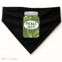 Pickle Slut Who Loves Pickles USA-Made Doggie Bandana thumb 0
