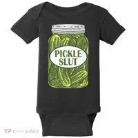 Pickle Slut Who Loves Pickles Baby Bodysuit thumb 0