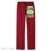 Pickle Slut Who Loves Pickles Men's Flannel Plaid Pajama Pants thumb 0