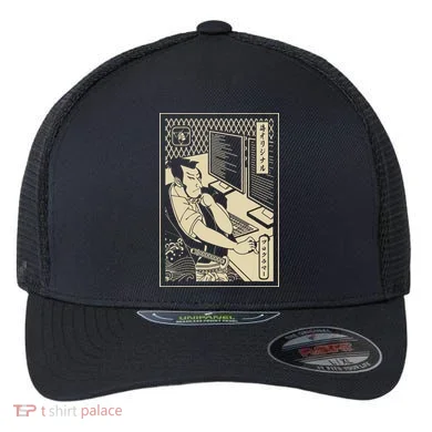 Programmer Samurai Warrior Computer Developer Samurai Flexfit Unipanel Trucker Cap