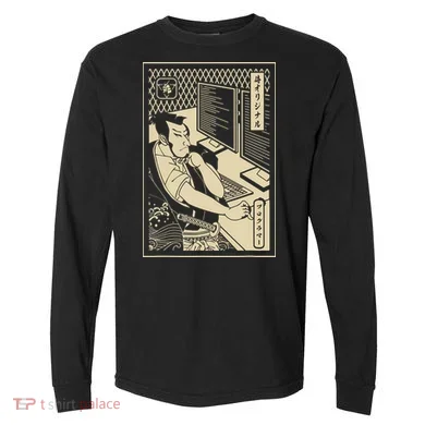 Programmer Samurai Warrior Computer Developer Samurai Comfort Colors Heavyweight Long Sleeve T-Shirt