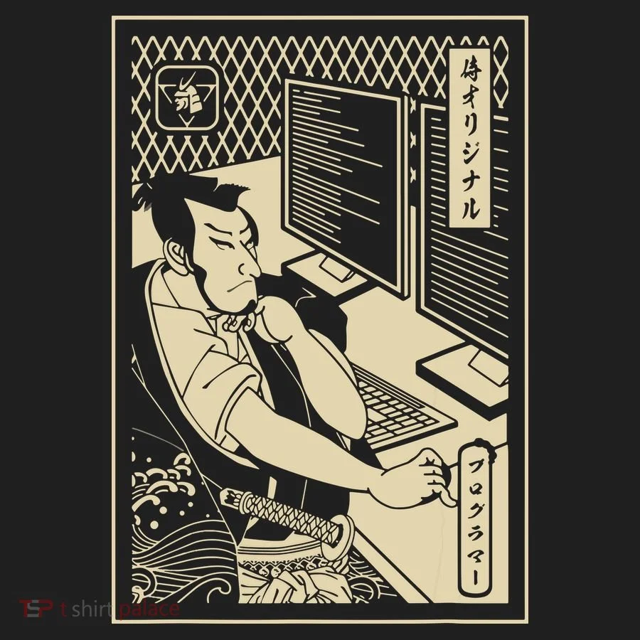 Programmer Samurai Warrior Computer Developer Samurai Zone Performance Long-Sleeve T-Shirt
