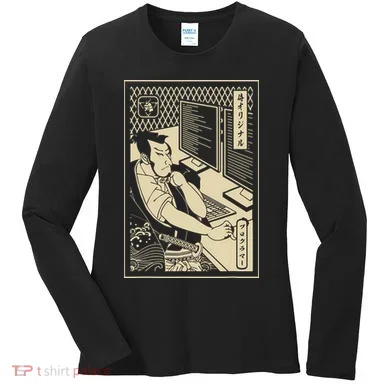 Programmer Samurai Warrior Computer Developer Samurai Women's Long Sleeve Shirt