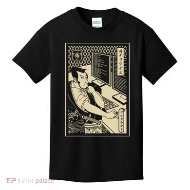 Programmer Samurai Warrior Computer Developer Samurai Kids T-Shirt