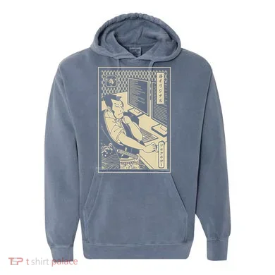 Programmer Samurai Warrior Computer Developer Samurai Comfort Colors Garment-Dyed Hooded Sweatshirt