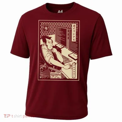 Programmer Samurai Warrior Computer Developer Samurai Cooling Performance Crew T-Shirt