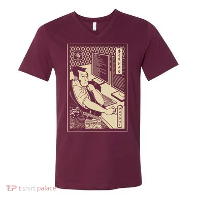 Programmer Samurai Warrior Computer Developer Samurai V-Neck T-Shirt