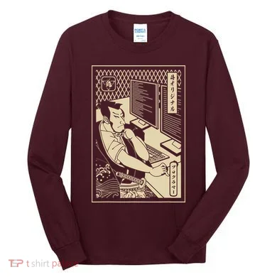 Programmer Samurai Warrior Computer Developer Samurai Tall Long Sleeve Shirt