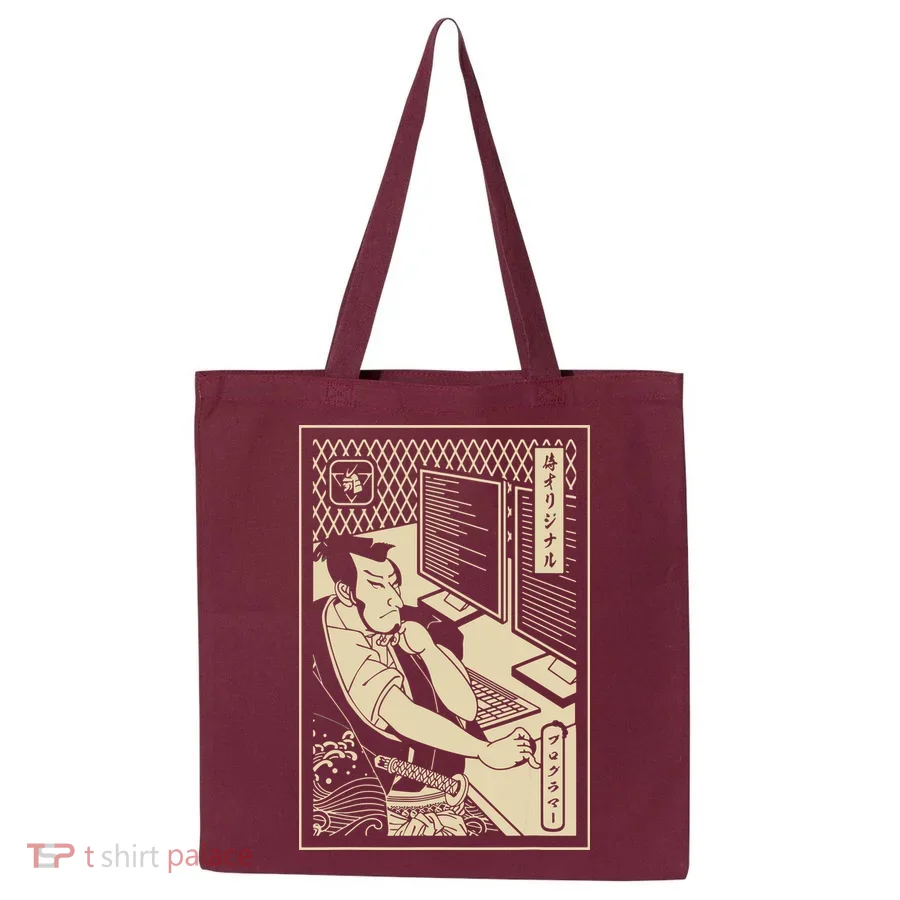 Programmer Samurai Warrior Computer Developer Samurai Tote Bag