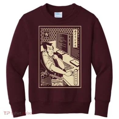 Programmer Samurai Warrior Computer Developer Samurai Kids Sweatshirt