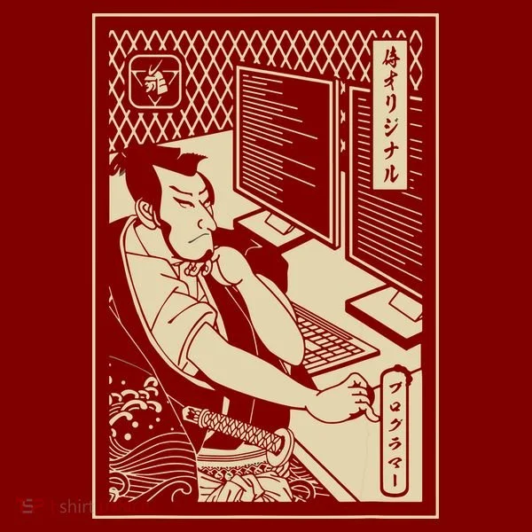 Programmer Samurai Warrior Computer Developer Samurai Kids Hoodie