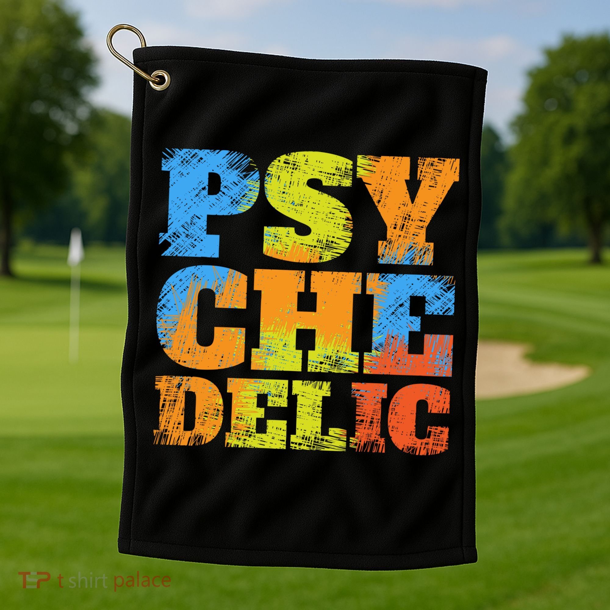Psychedelic Golf Towel